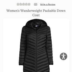 Women's Wanderweight Packable Down Coat - Black